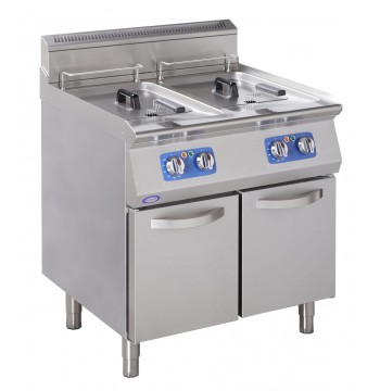 Elektrinė gruzdintuvė 2x17 ltr talpos, uždaro modulio