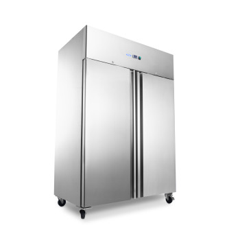 Dviejų durų šaldytuvas 1200 l talpos 6x 2/1GN su nerūdijančio plieno korpusu