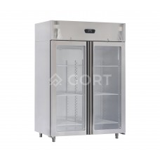 Dviejų durų šaldytuvas 1400 ltr talpos (stiklinės durelės)